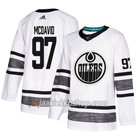 Miehille NHL Edmonton Oilers Pelipaita Connor McDavid 97 Valkoinen 2019 All-Star Adidas Authentic